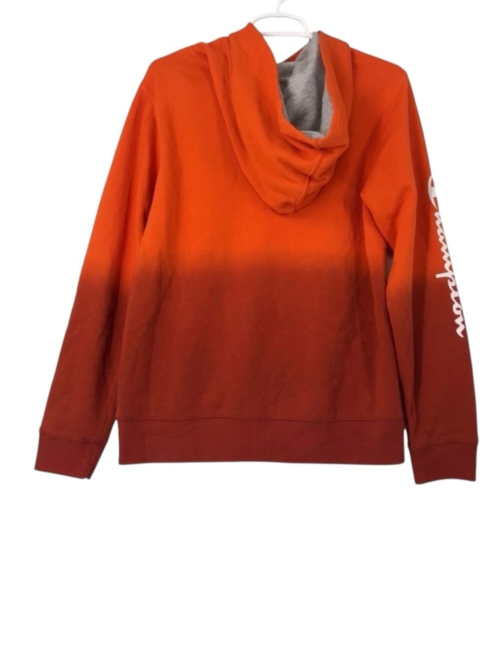 Champion Boys XL Ombre Hoodie Orange Red Fleece NWT - Picture 5 of 8